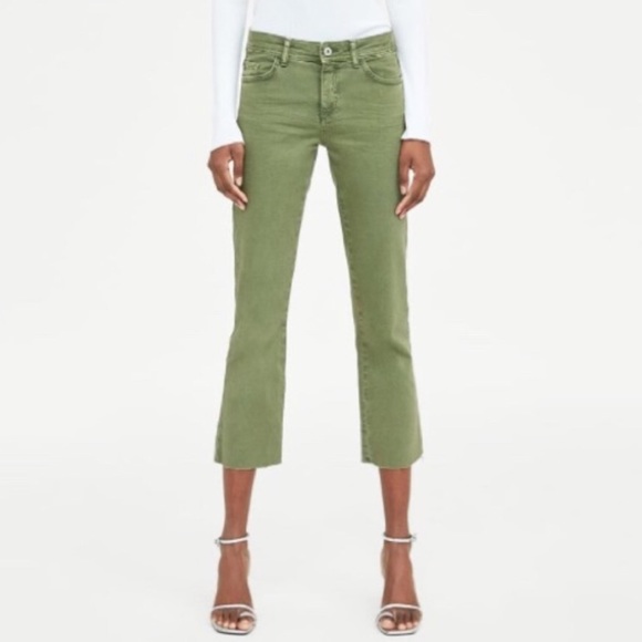 zara straight cropped jeans